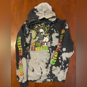 Philcos Ol’ Dirty Bastard Tie-Dye/Bleached Pullover Hoodie - Size M -